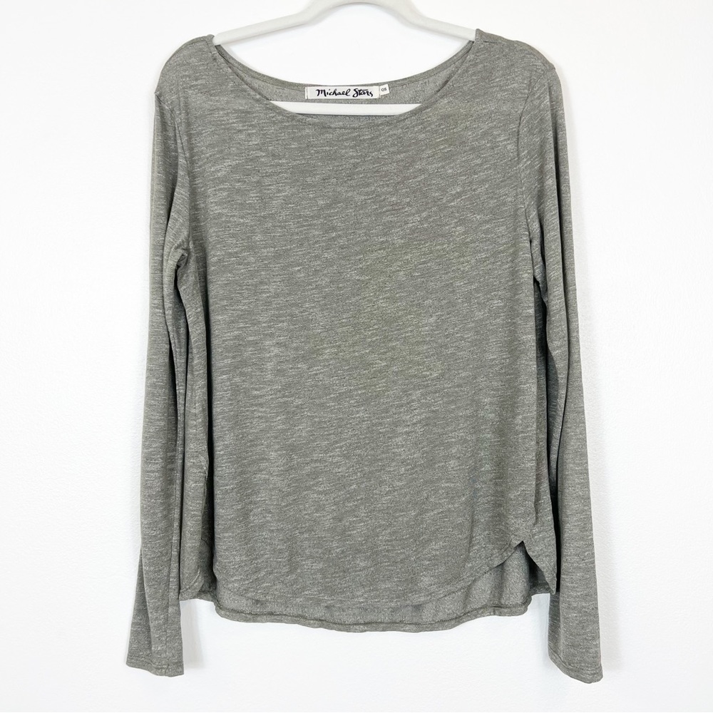 Michael Stars Long Sleeve Top Green Size OS